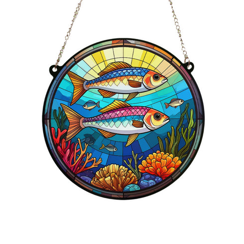 Fish Stained Glass Effect Suncatcher